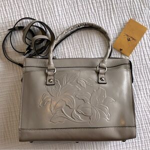 New Patricia Nash Josselin Leather Satchel